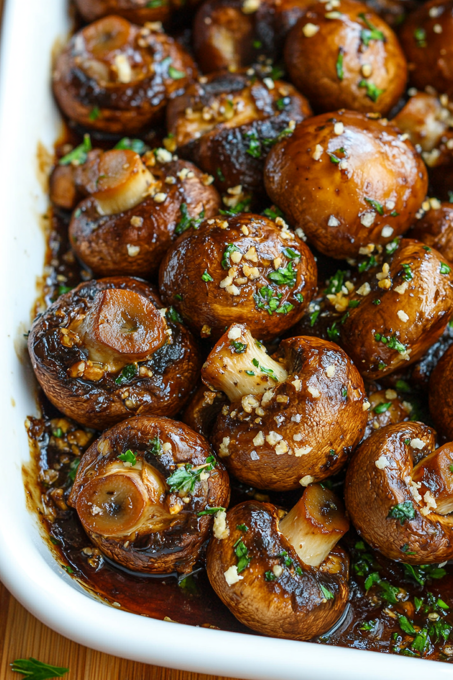 Easy Balsamic Garlic Mushrooms