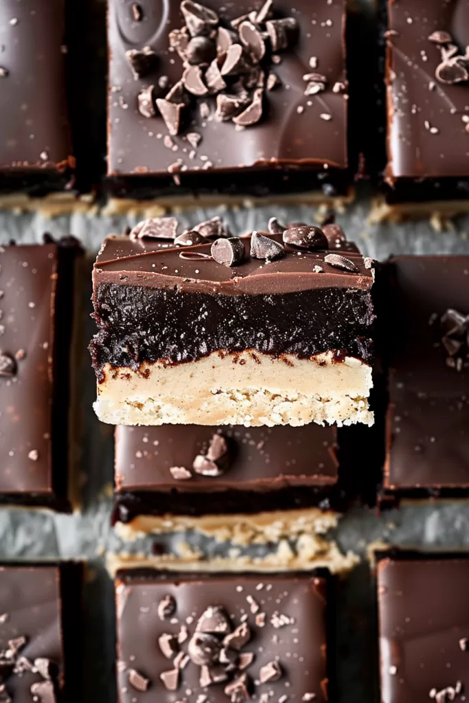 Easy Brownie Shortbread Bars with Ganache