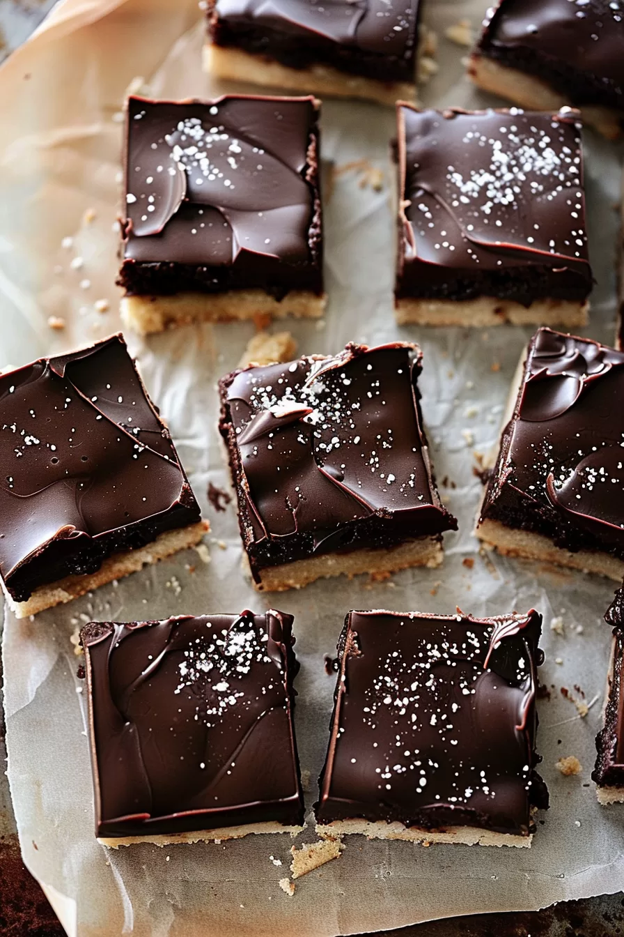 Easy Brownie Shortbread Bars with Ganache