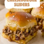 Easy Cheeseburger Sliders served on soft buns with melted cheese and sesame seeds