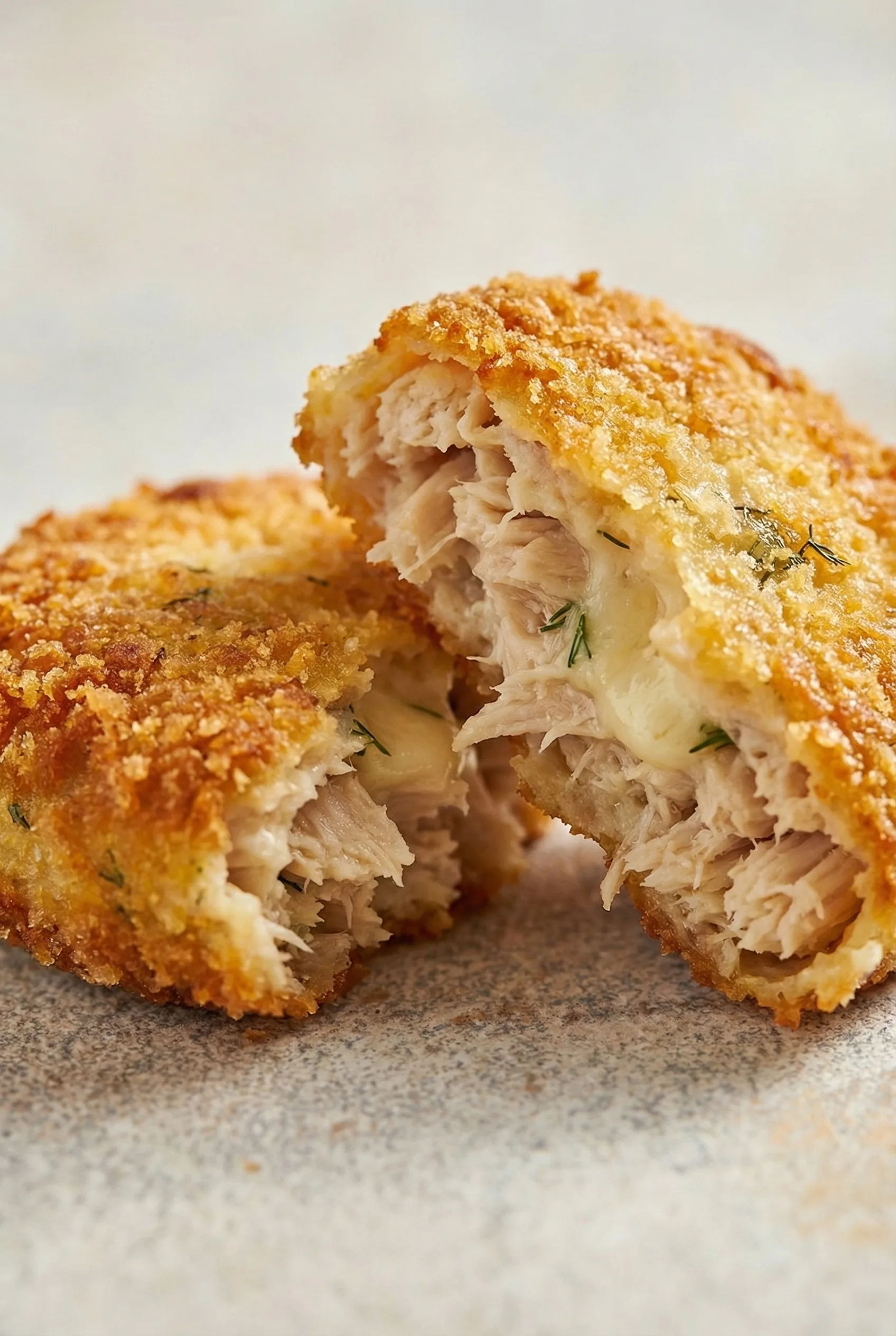 Ultra close-up of Chicken Patties