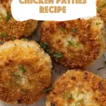 crispy golden Easy Chicken Patties garnished with dill and served on plate