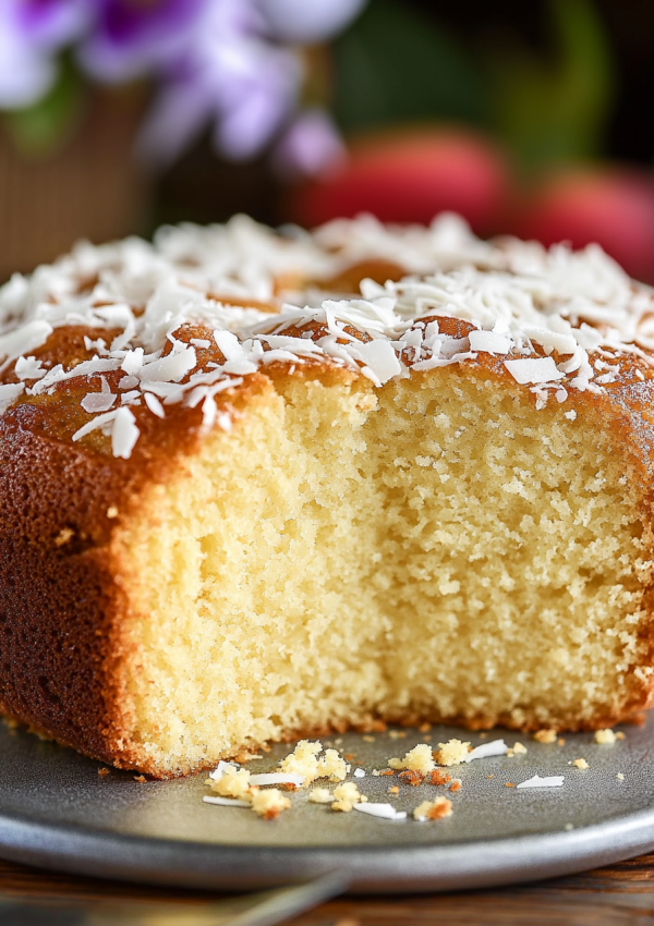 Easy Coconut Cream Cheese Pound Cake