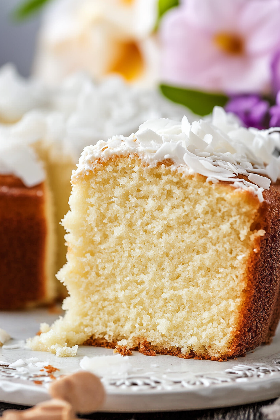 Easy Coconut Cream Cheese Pound Cake