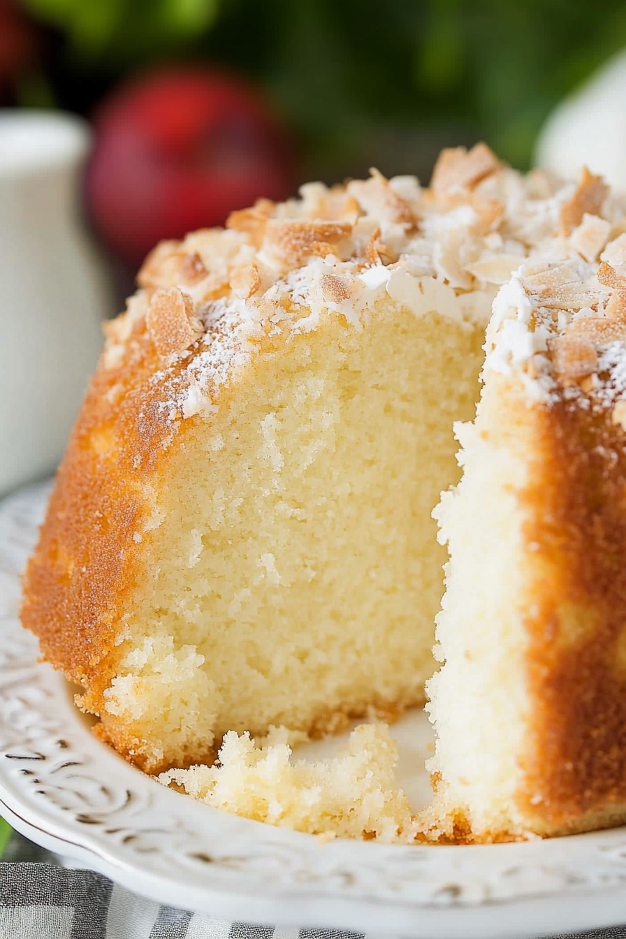 Easy Coconut Cream Cheese Pound Cake