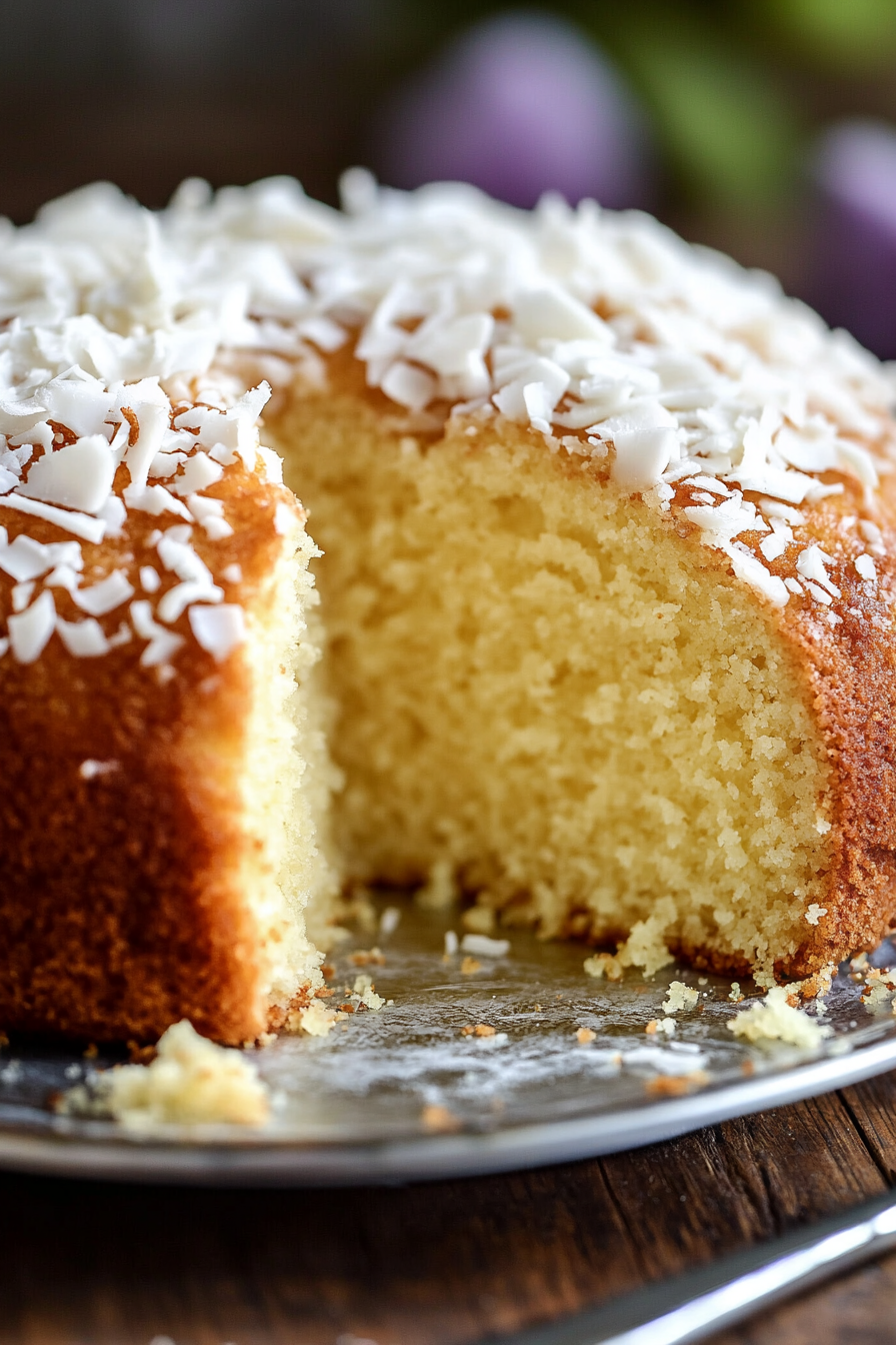 Easy Coconut Cream Cheese Pound Cake