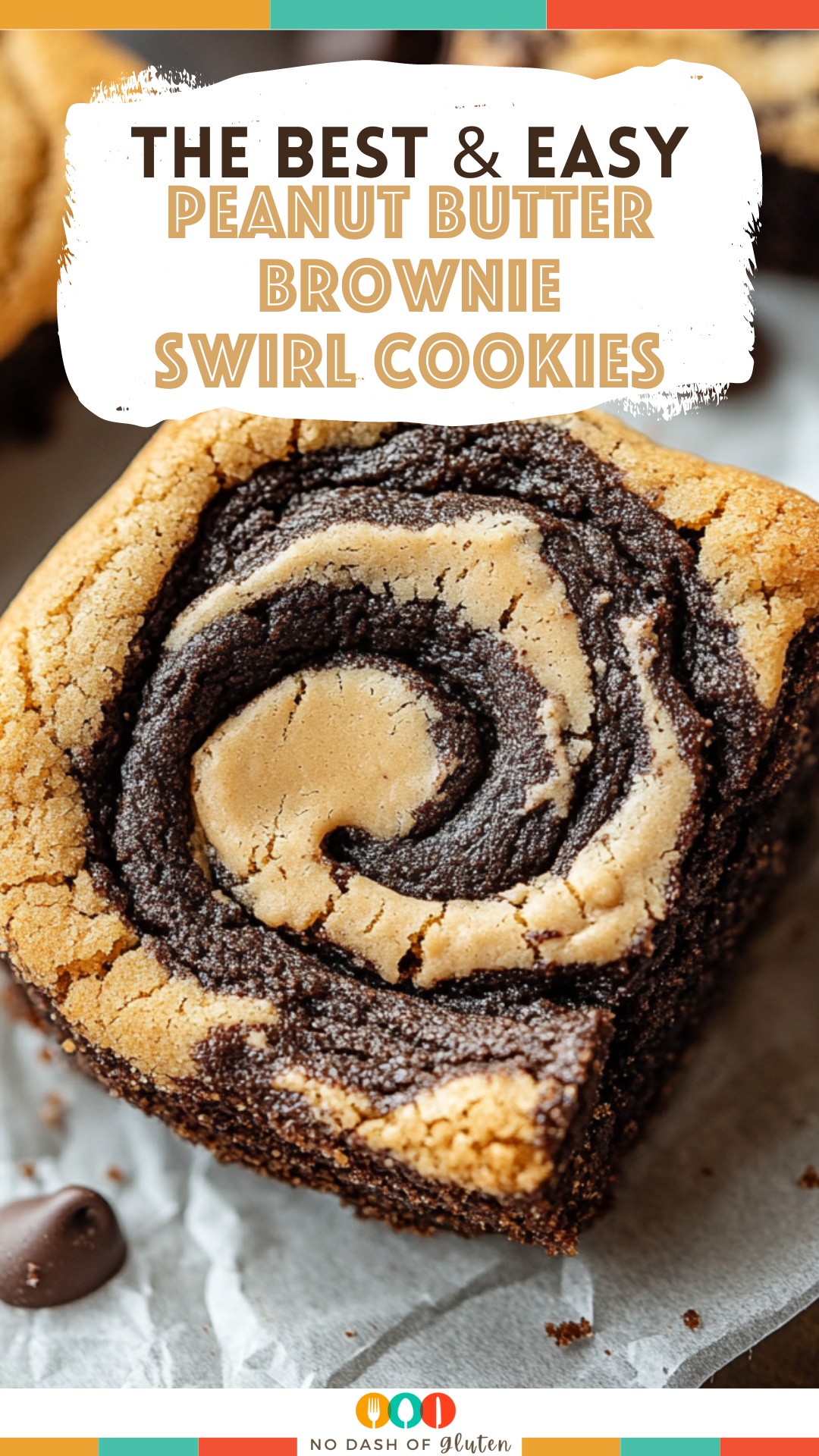 Easy Peanut Butter Brownie Swirl Cookies