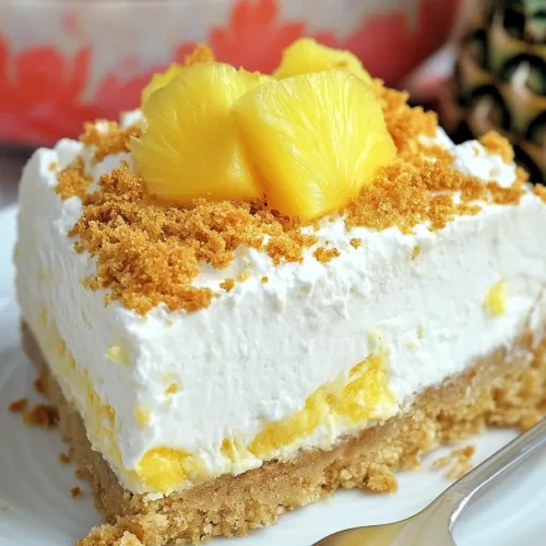 Easy Pineapple Cheesecake Dessert