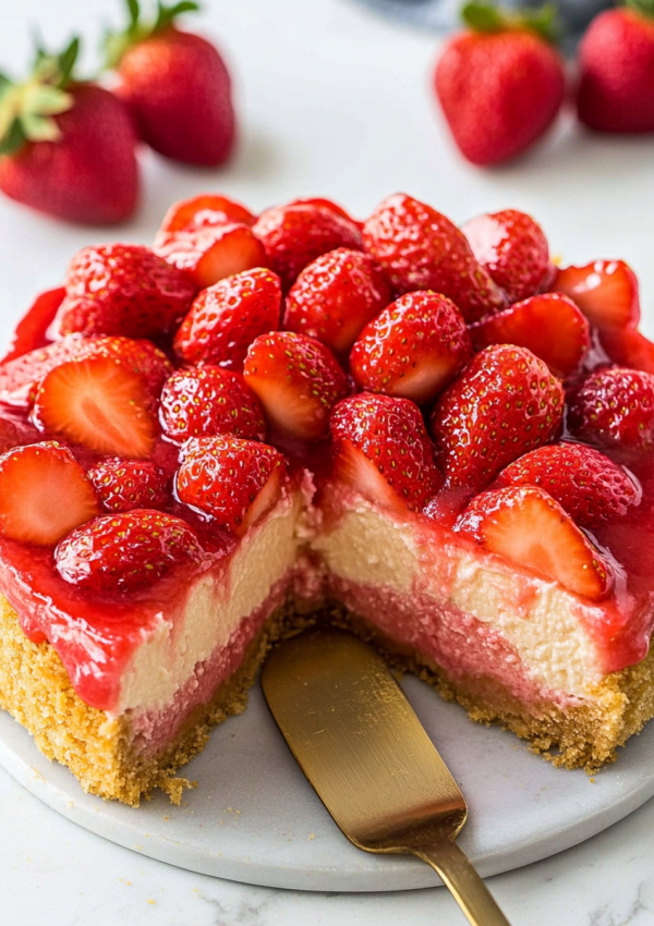 Easy Strawberry Cheesecake