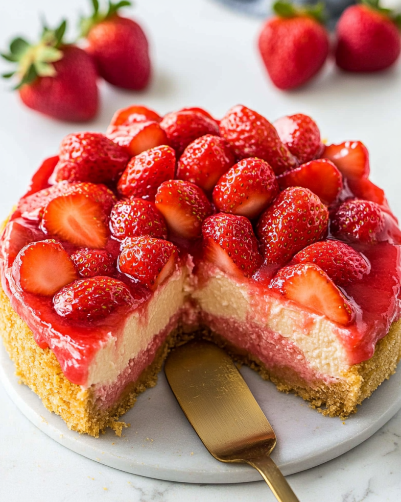 Easy Strawberry Cheesecake