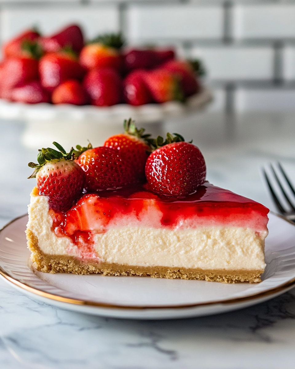 Easy Strawberry Cheesecake