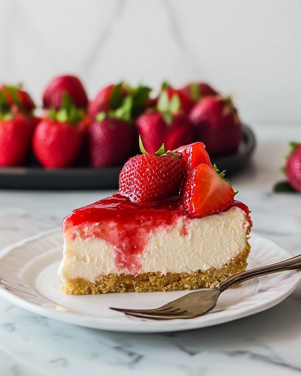 Easy Strawberry Cheesecake