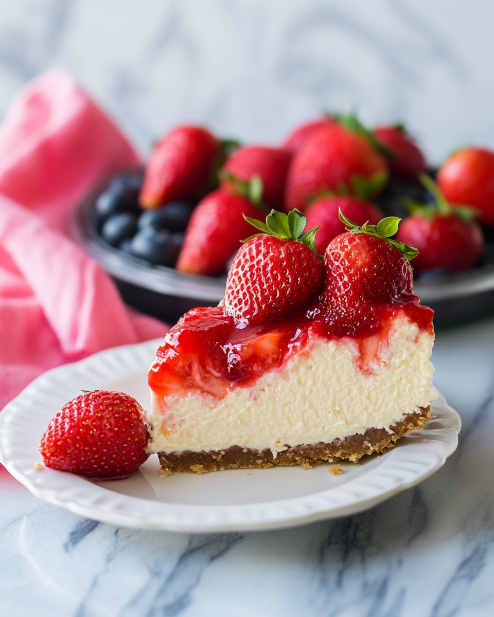 Easy Strawberry Cheesecake