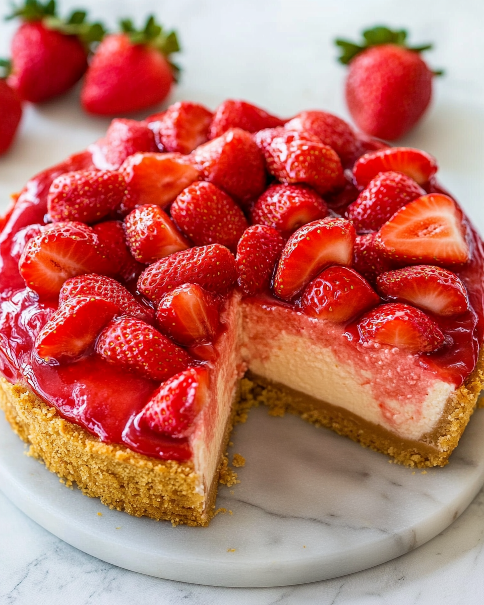 Easy Strawberry Cheesecake