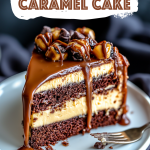 Easy Turtle Caramel Cake