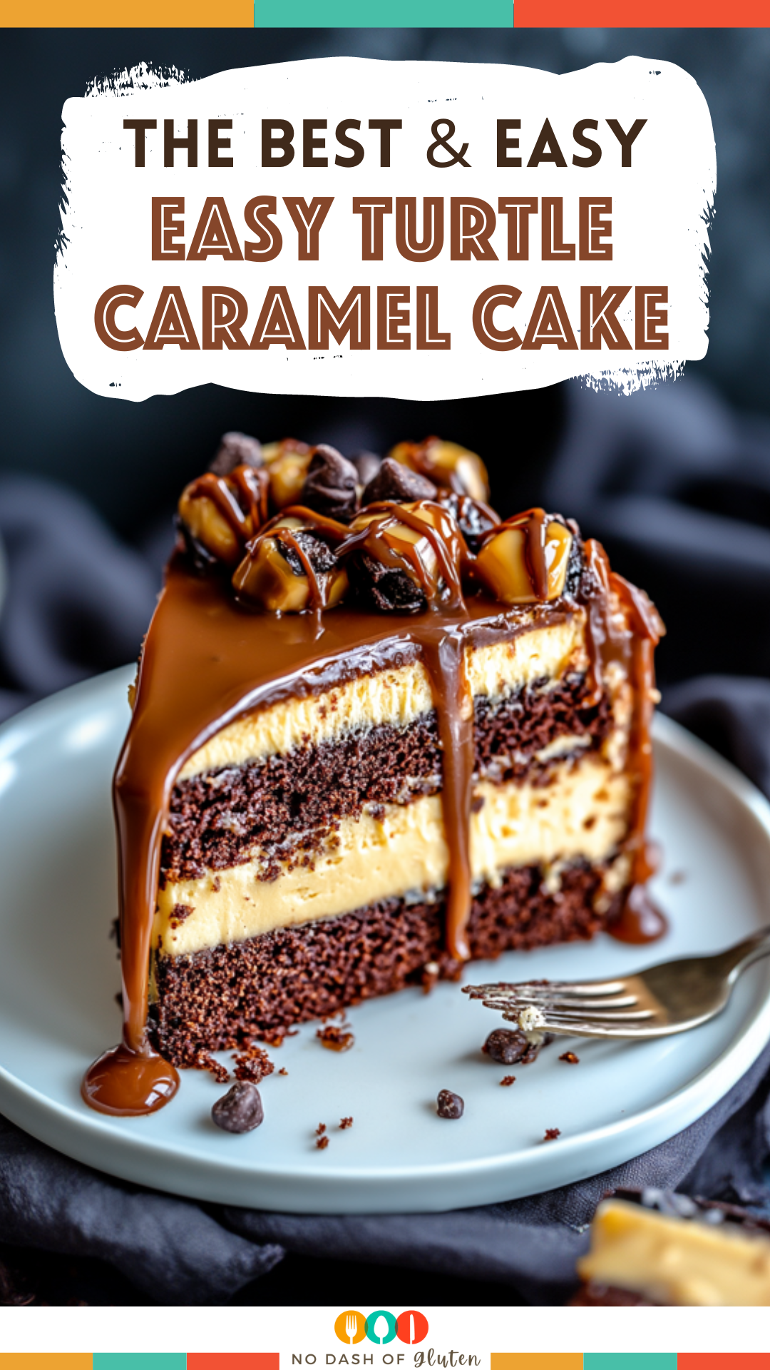 Easy Turtle Caramel Cake