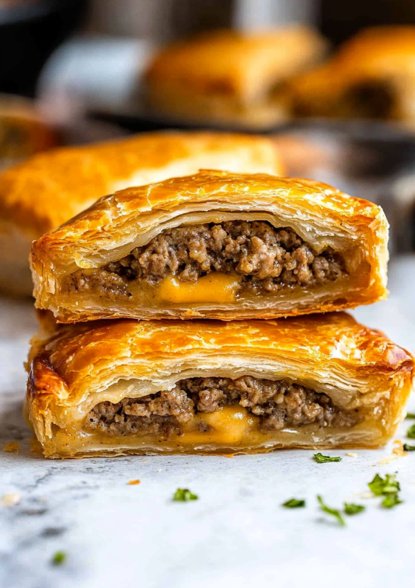 Flaky Cheeseburger Hand Pies