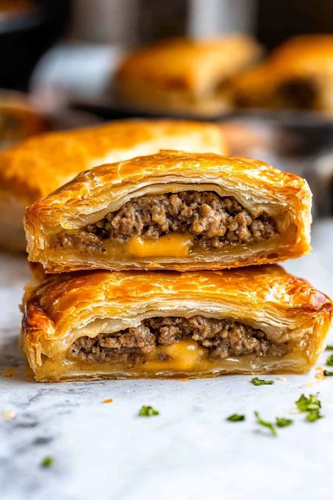 Flaky Cheeseburger Hand Pies