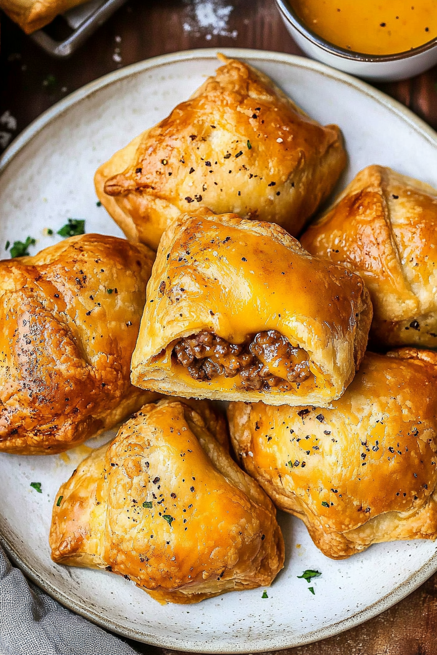 Flaky Cheeseburger Hand Pies