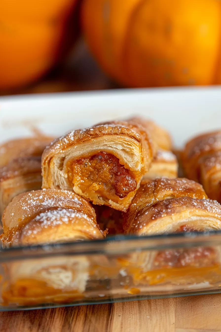 Flaky Pumpkin Crescent Roll Dumplings