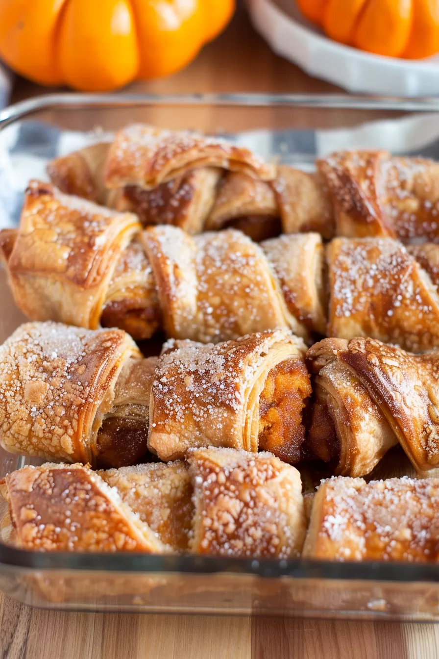 Flaky Pumpkin Crescent Roll Dumplings