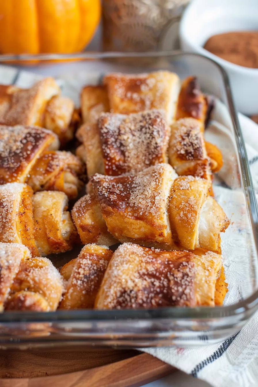 Flaky Pumpkin Crescent Roll Dumplings