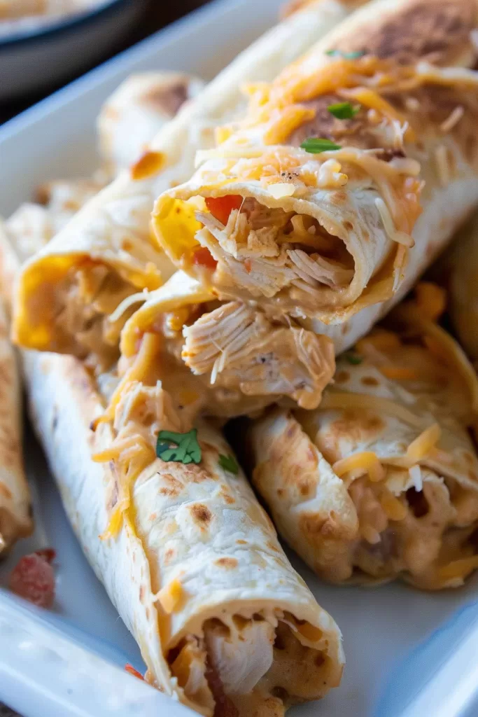 Flavorful Baked Chicken Flautas