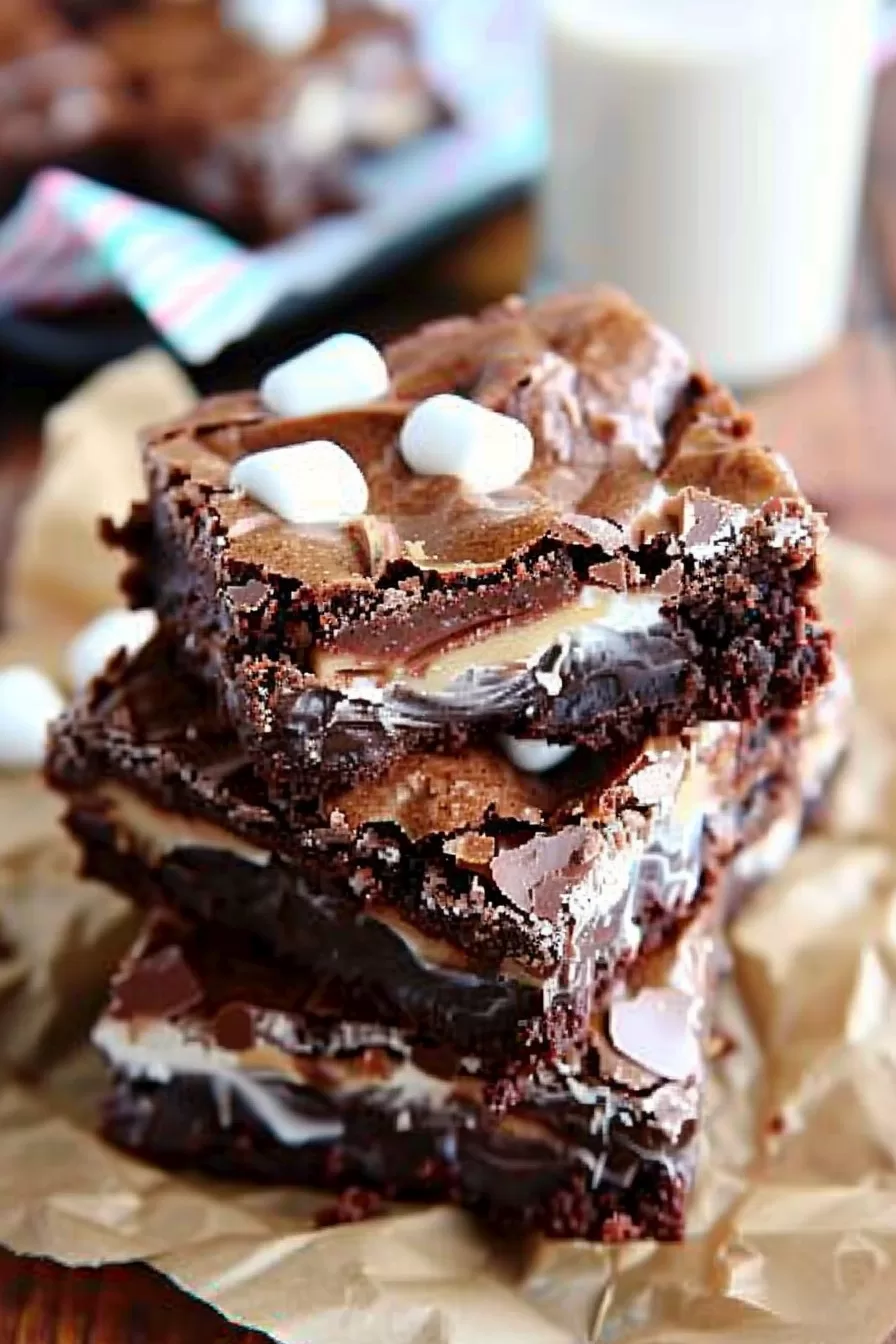 Gooey Fudgy Marshmallow Brownies