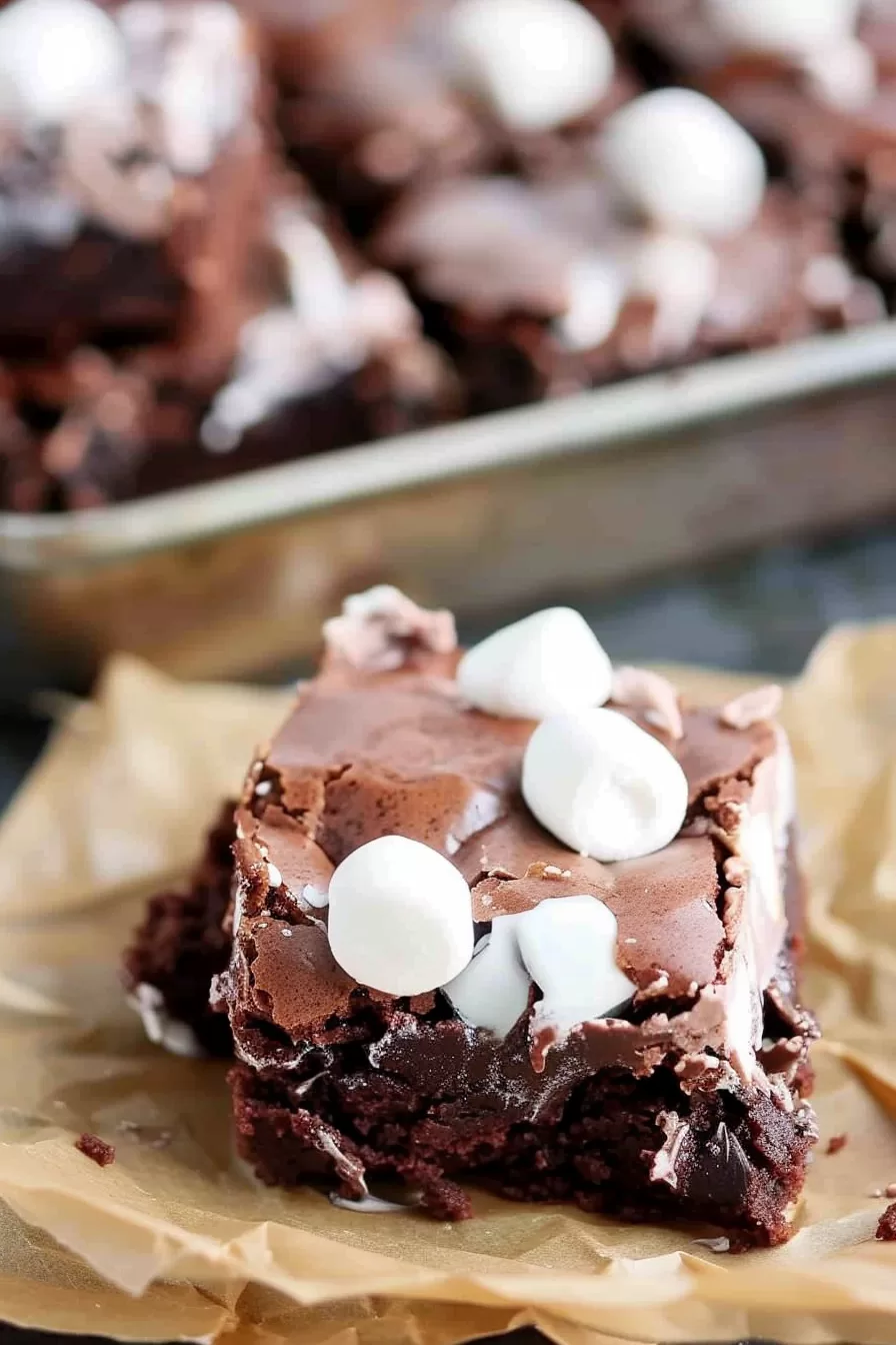 Gooey Fudgy Marshmallow Brownies