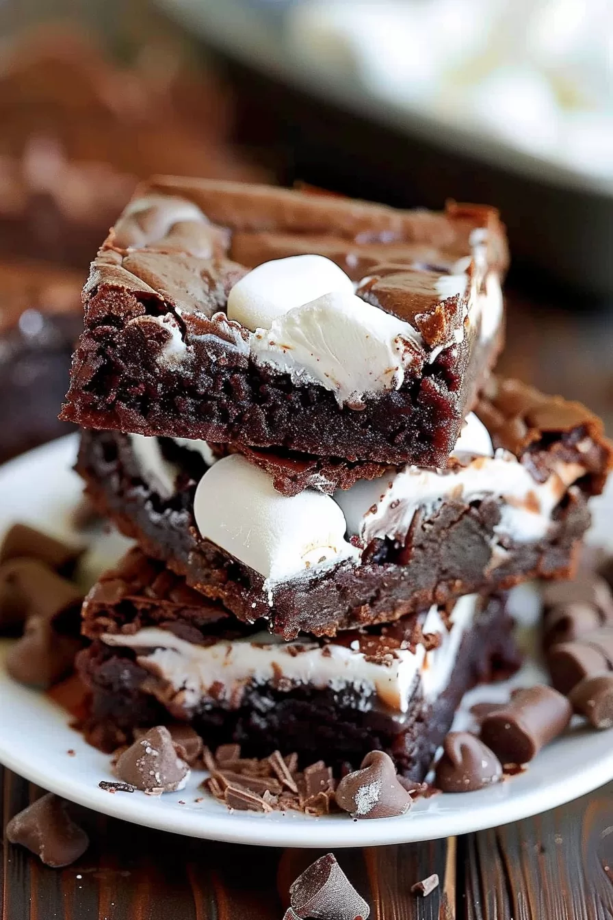 Gooey Fudgy Marshmallow Brownies