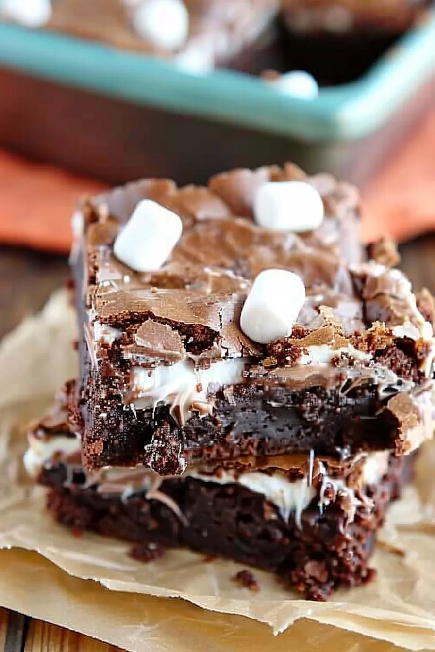 Gooey Fudgy Marshmallow Brownies