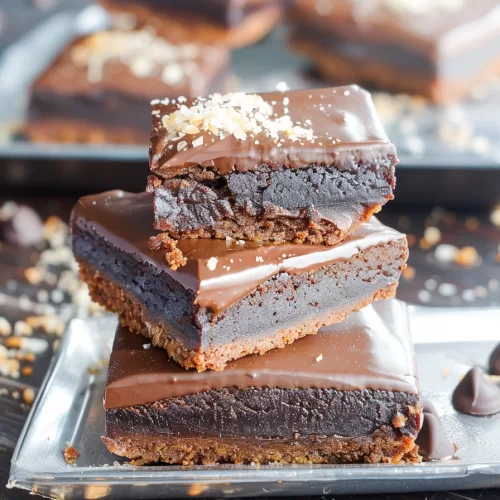 Gooey Salted Caramel Pretzel Brownies