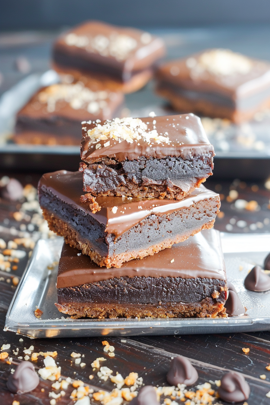 Gooey Salted Caramel Pretzel Brownies