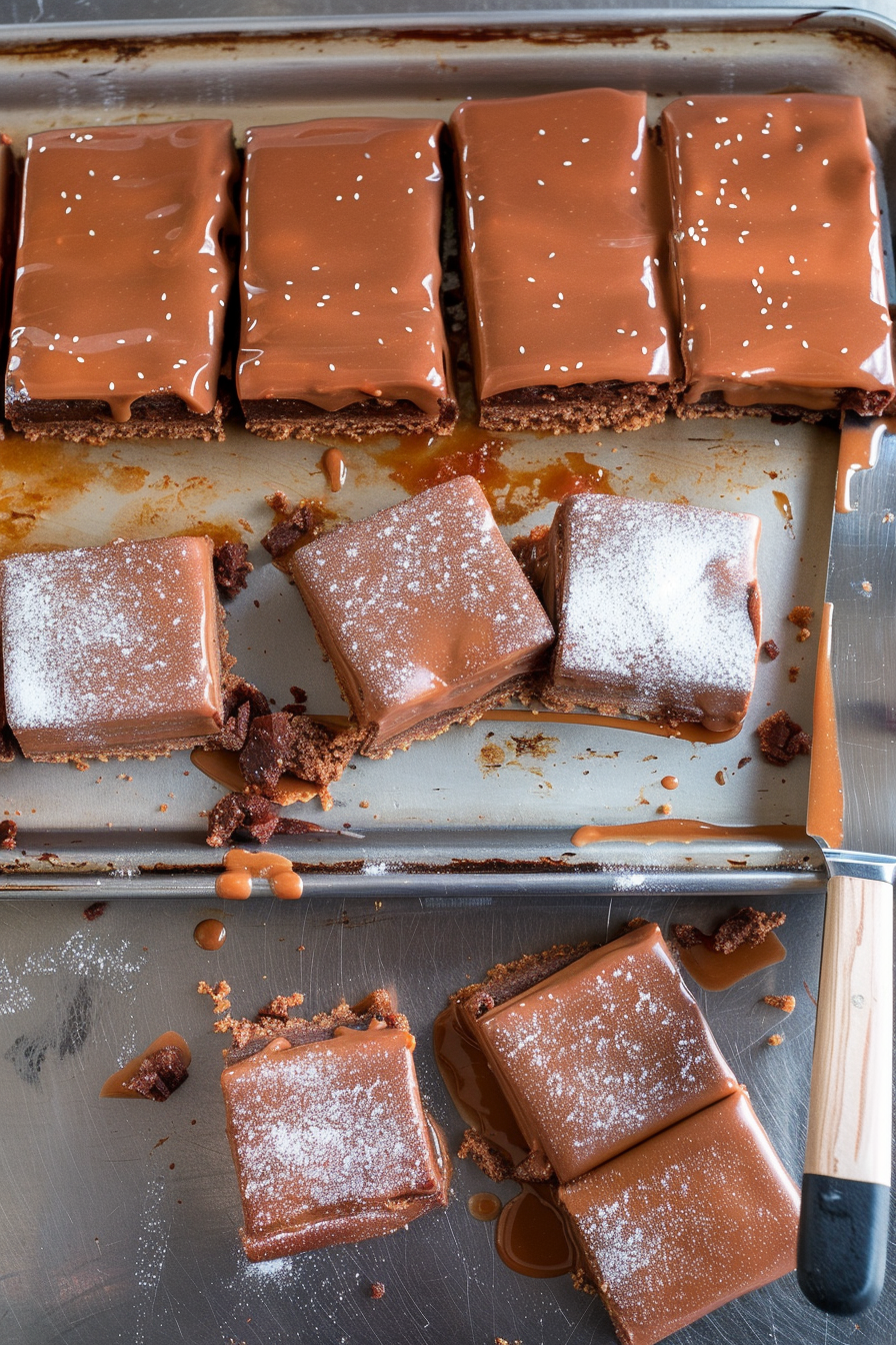 Gooey Salted Caramel Pretzel Brownies