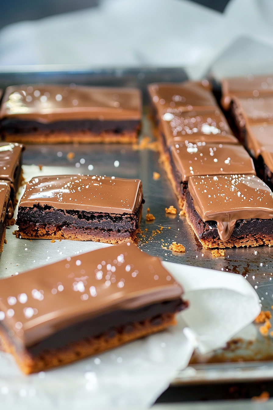 Gooey Salted Caramel Pretzel Brownies