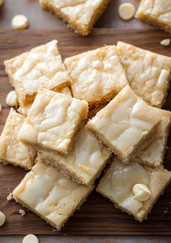 Gooey White Chocolate Brownies