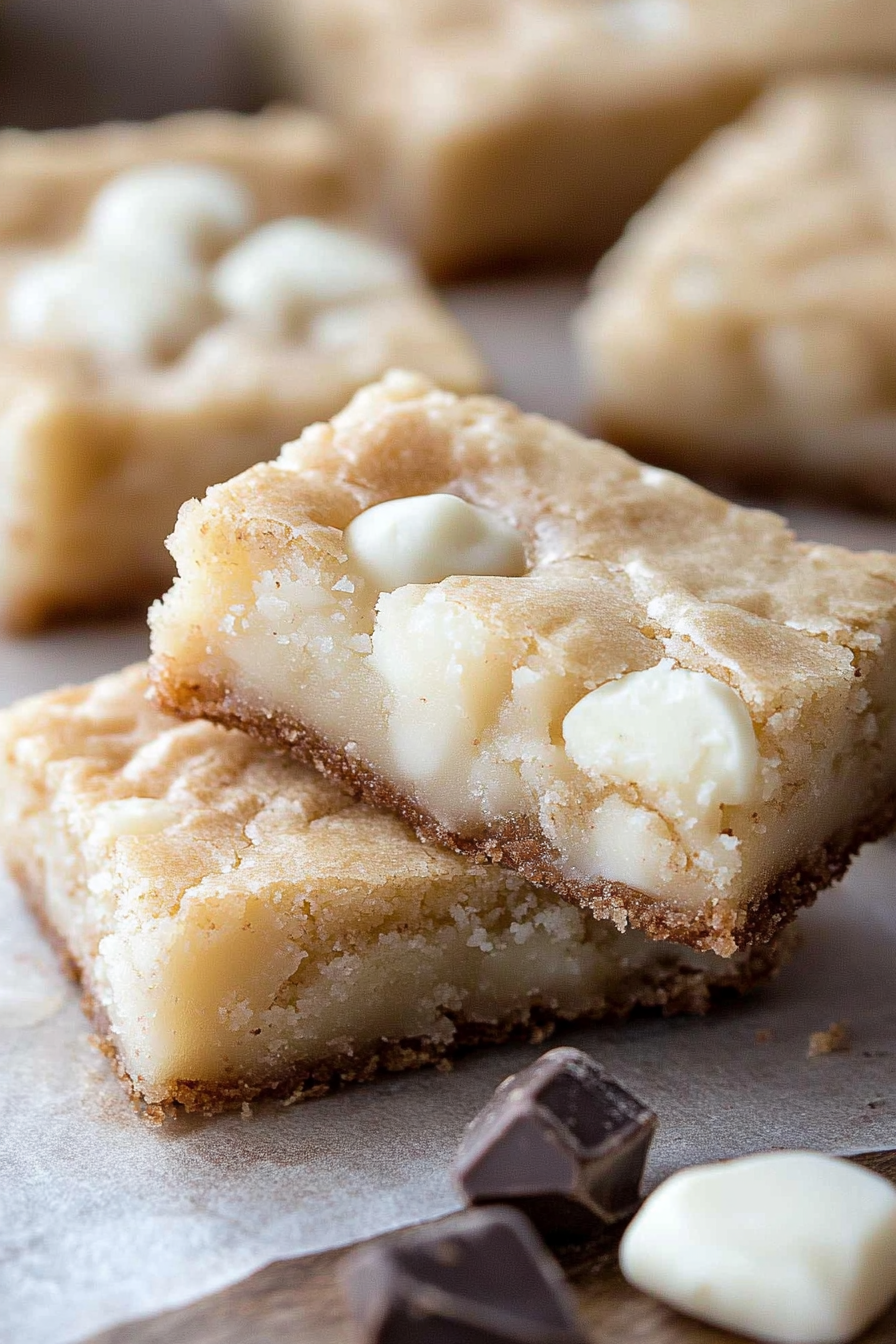 Gooey White Chocolate Brownies