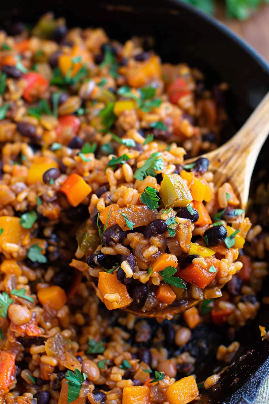 Hearty Black Bean Skillet with Southwest Flavors