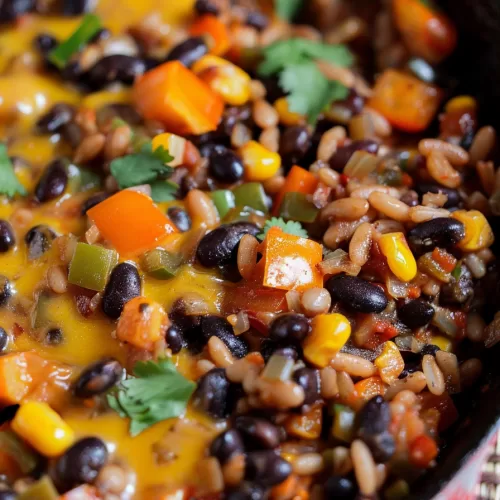 Hearty Black Bean Skillet with Southwest Flavors