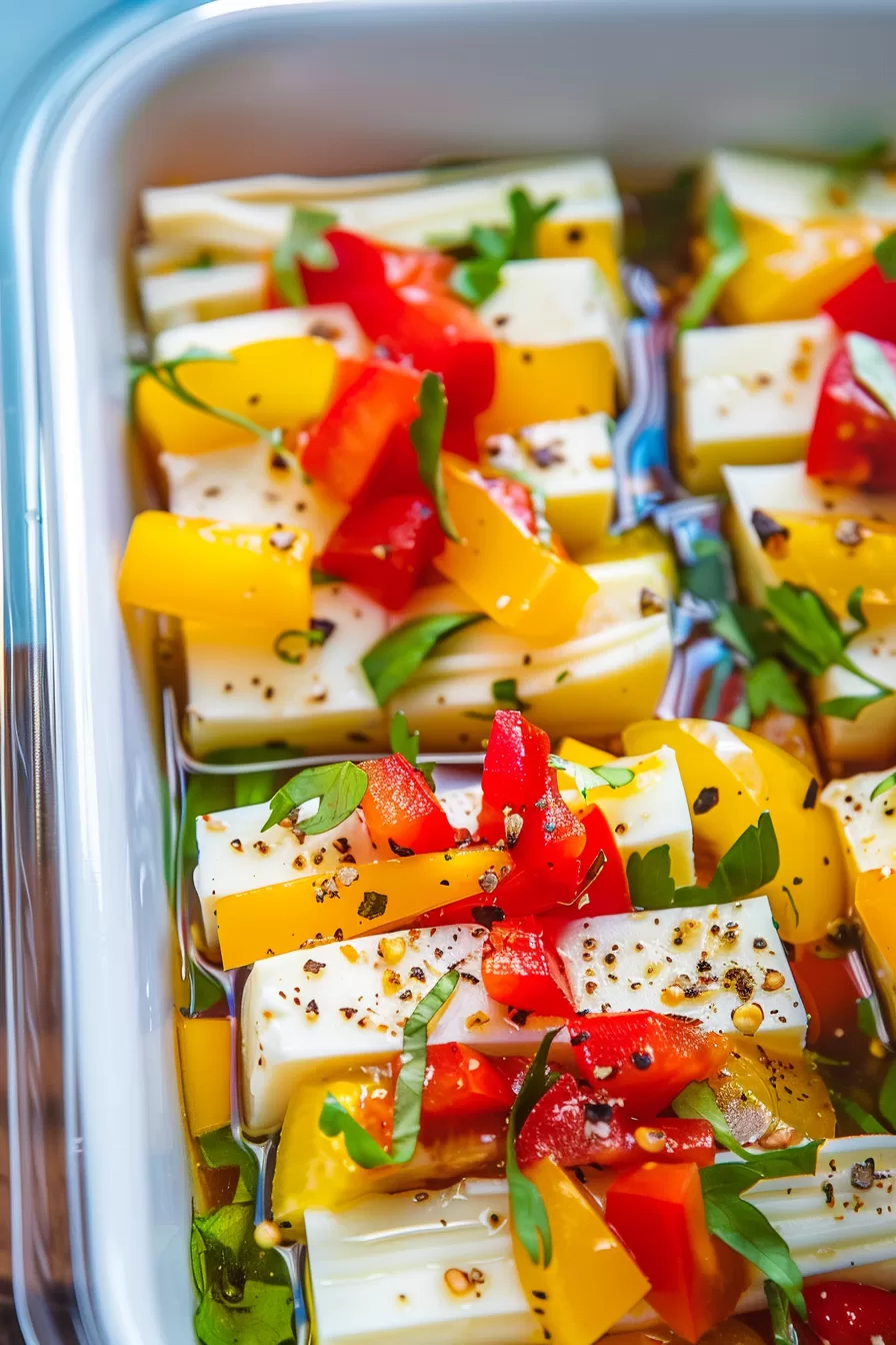 Herbed Marinated Cheese Appetizer