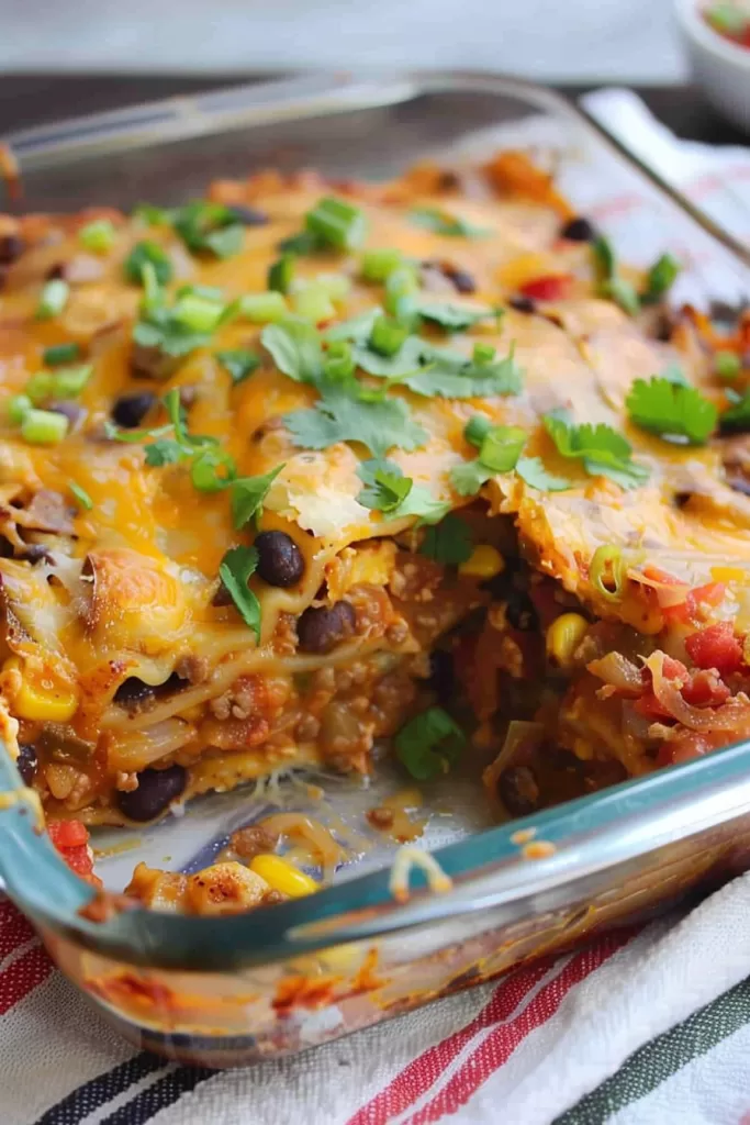 Layered Mexican Black Bean Lasagna