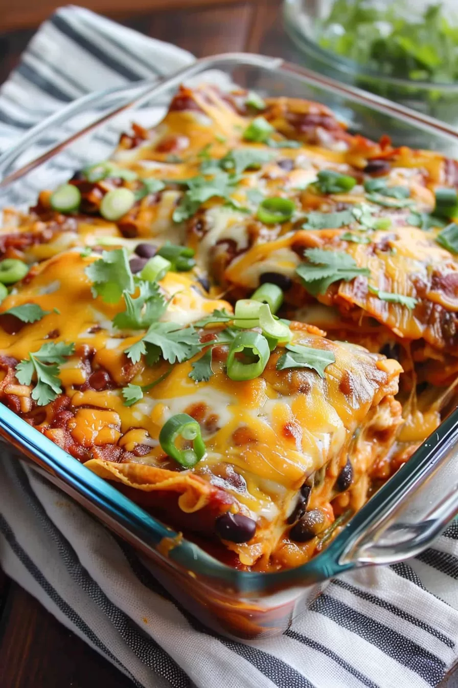 Layered Mexican Black Bean Lasagna