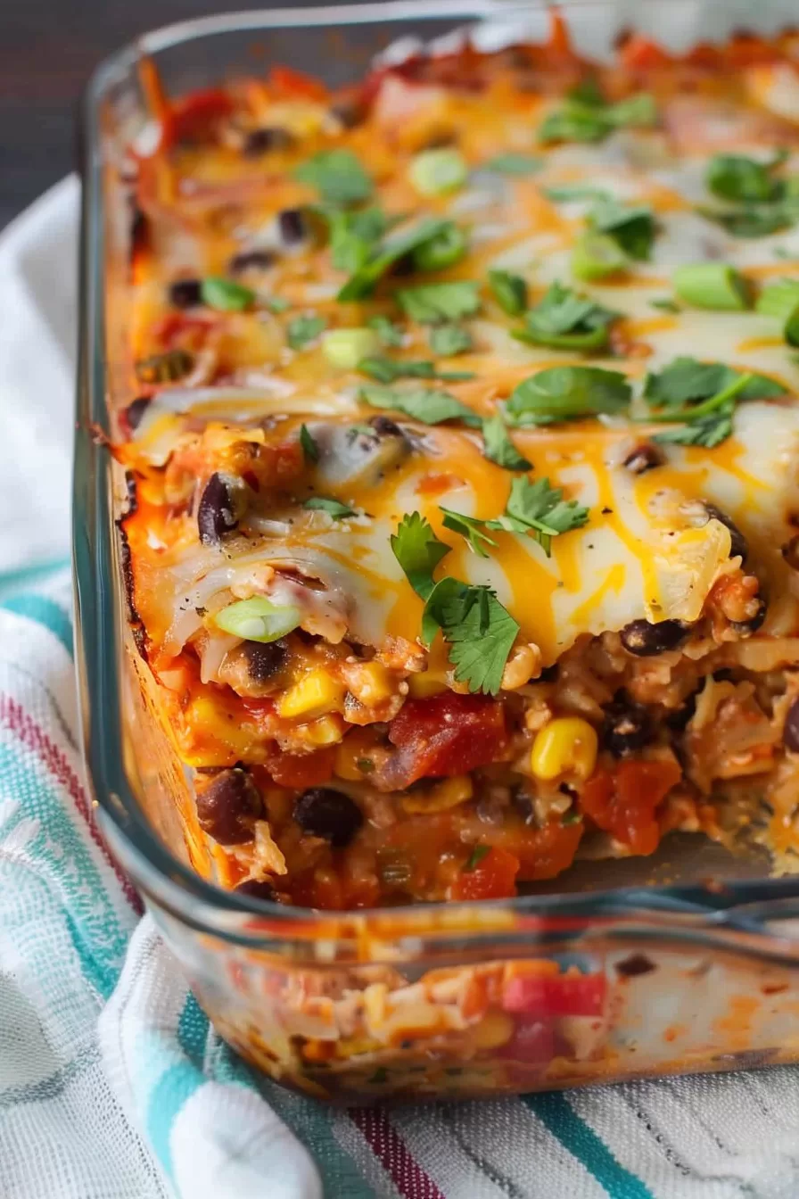 Layered Mexican Black Bean Lasagna