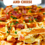 Loaded Hashbrown Waffles with Bacon and Cheese