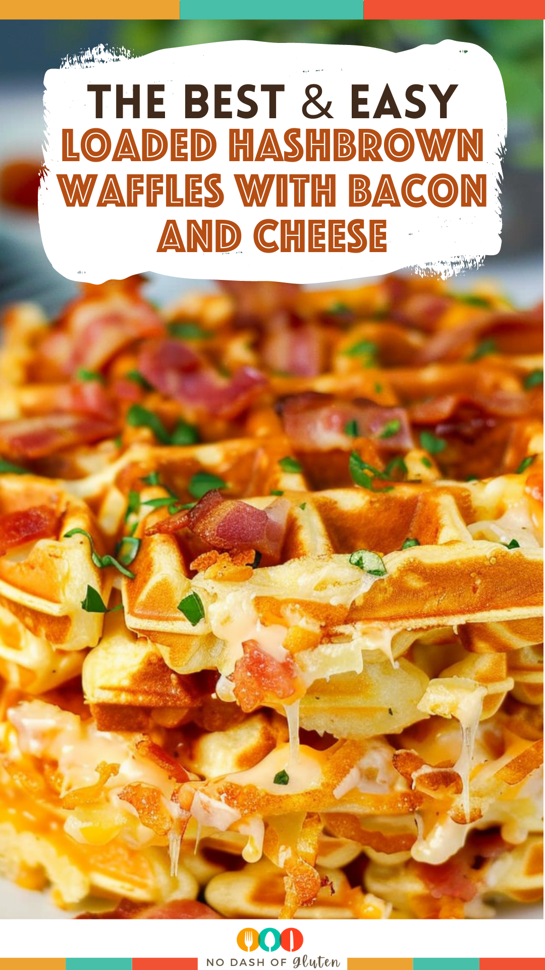 Loaded Hashbrown Waffles with Bacon and Cheese