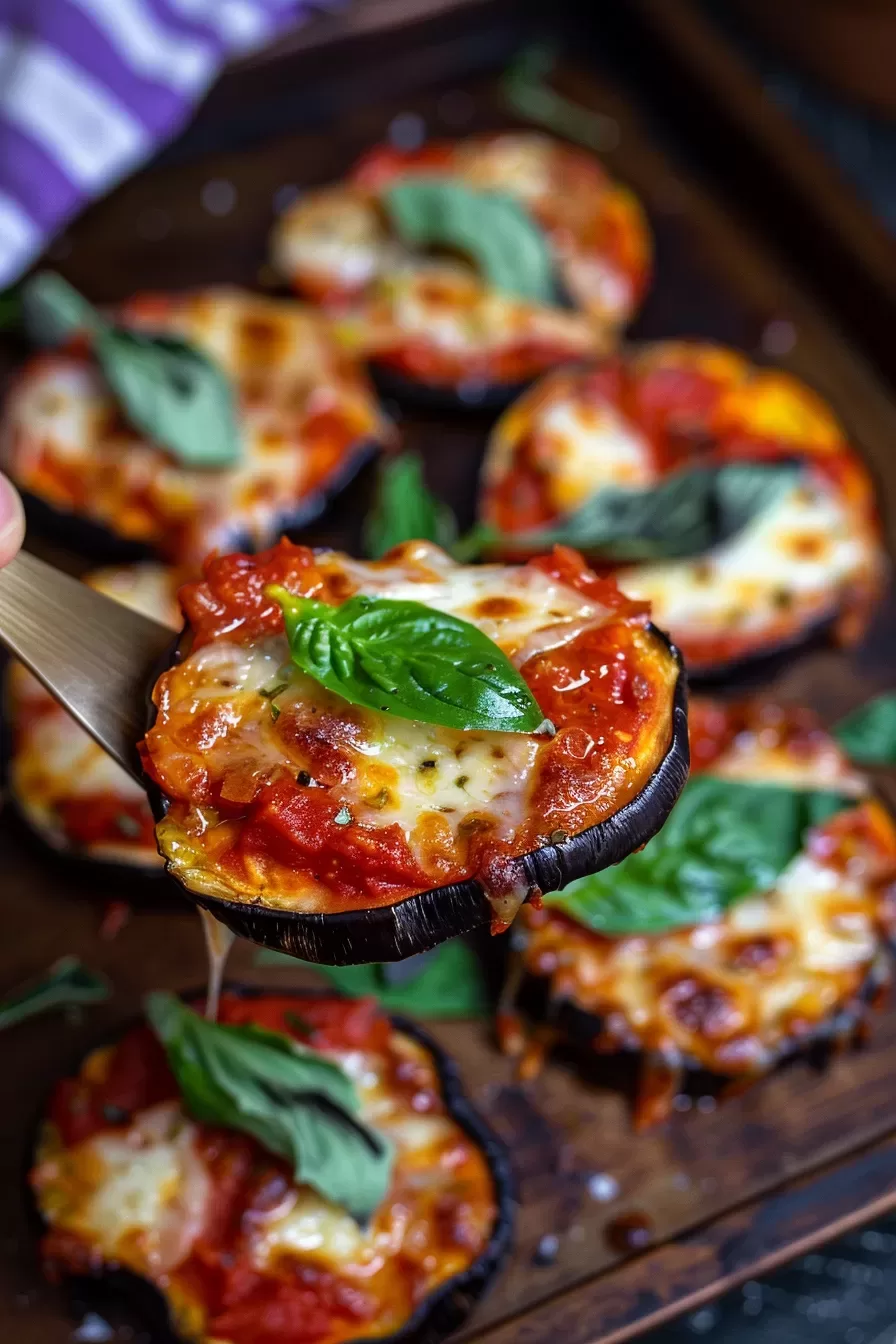 Low-Carb Eggplant Pizzas