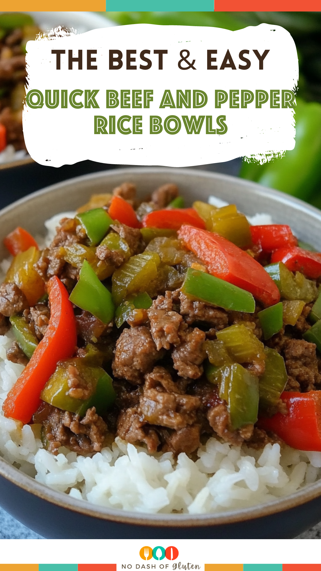 Quick Beef and Pepper Rice Bowls