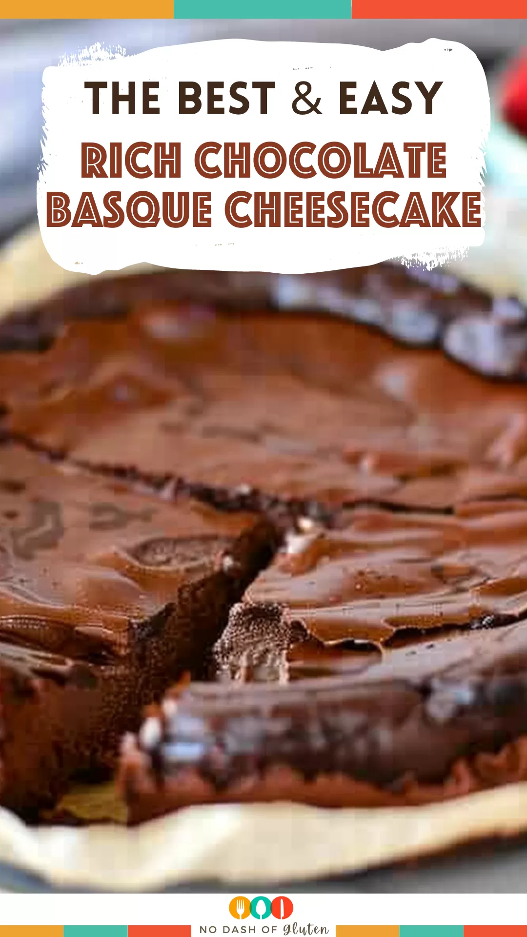 Rich Chocolate Basque Cheesecake