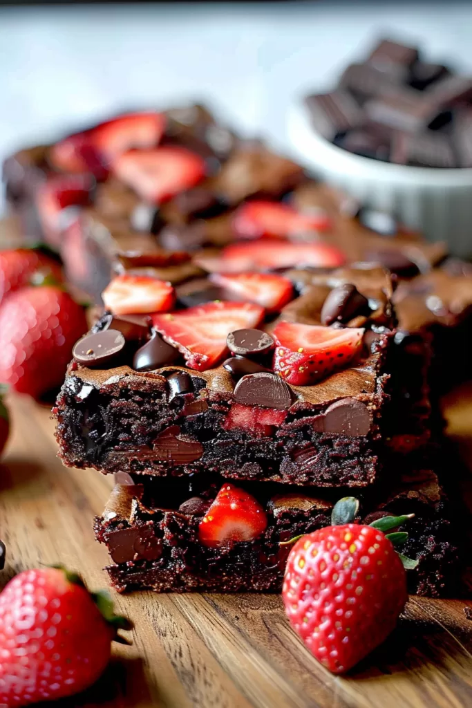 Rich Strawberry Chocolate Chunk Brownies