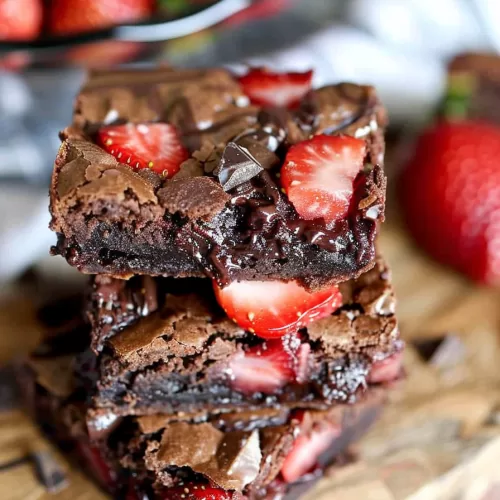 Rich Strawberry Chocolate Chunk Brownies